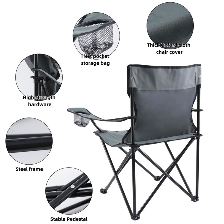 Steel folding camping discount chair